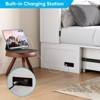Murphy Bed Cabinet with Foldable Mattress, Queen Murphy Bed with Charging Station, Drawers - 3 of 4