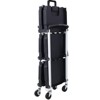 3 Layers Cart Fold Up Rolling Cart Service Trolley for Office Warehouse 50 Pounds Load Capacity Per Shelf - 2 of 4