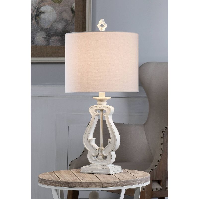 Robert Table Lamp Distressed White - StyleCraft, 6 of 7