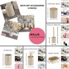 Evideco French Home Goods Refined Bathroom Essentials Set with Natural Bamboo - 5 pieces - image 2 of 4