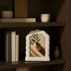 Decorative Wavy Arch Picture Frame for Home Decor - Modern Photo Frame for Tabletop Accent, Mantel Display, or Living Room Decor - White - 3 of 4