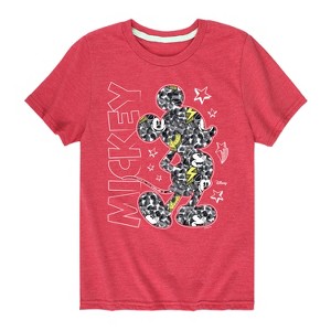 Boys' - Disney - Mickey Mouse Pattern Drawing Short Sleeve Graphic T-Shirt - 1 of 4