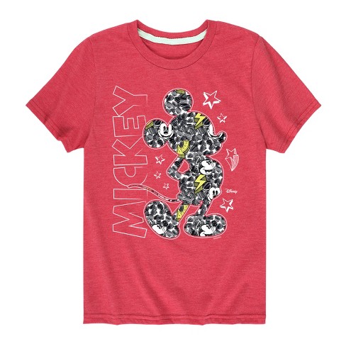 Boys' - Disney - Mickey Mouse Pattern Drawing Short Sleeve Graphic T-Shirt - image 1 of 4