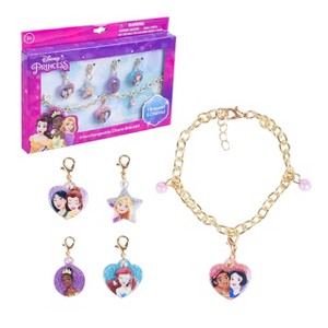Disney Girls Add-A-Charm Bracelet Set – Disney Princess 6-Piece Box, Ages 3+ - 1 of 4