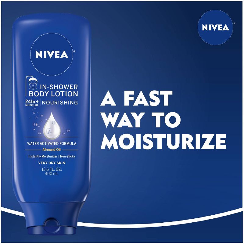NIVEA Nourishing In Shower Body Lotion for Dry Skin Fresh - 13.5 fl oz, 4 of 9