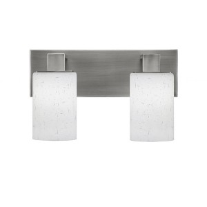 Toltec Lighting Apollo 2 - Light Vanity in  Graphite with 4" White Muslin Shade - 1 of 1