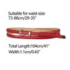 Allegra K Women's Skinny Embossed Faux Leather Alloy Pin Buckle Jeans Dresses Pants Belt - 3 of 4
