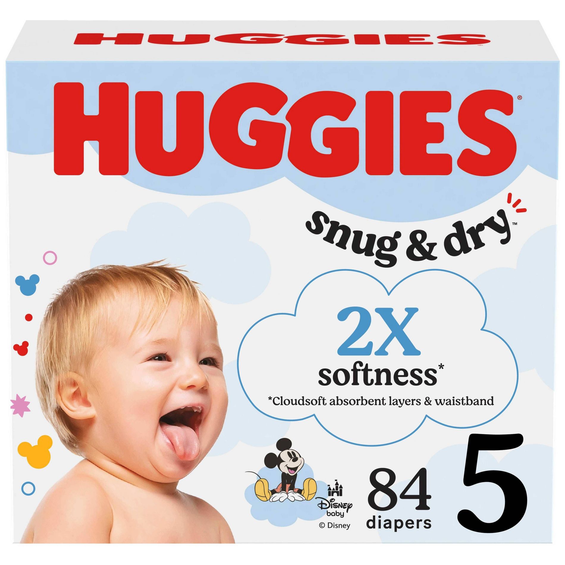 Huggies Snug & Dry Diapers  - Size 5 - 84ct