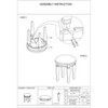 Vynxaria Classic Black Vanity Set with Carved Mirror, Stool, and Storage Drawers - 4 of 4