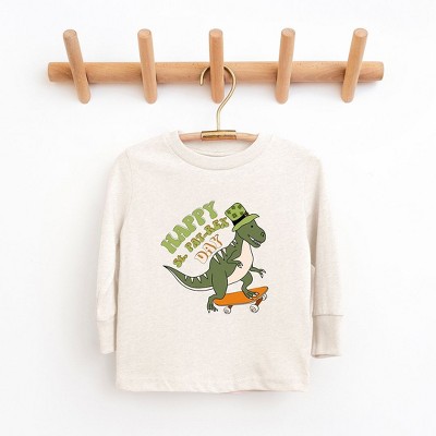 The Juniper Shop Happy St. Pat-Rex Day Toddler Long Sleeve Tee