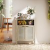 HOMCOM Sideboard Buffet Cabinet with Storage, Modern Accent Cabinet with 2 Doors and Adjustable Shelf, Coffee Bar Cabinet, Natural - 2 of 4