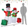 Costway 6Ft & 5Ft Christmas Inflatable Snowmen Blow Up Christmas Decoration - 3 of 4