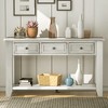 NicBex 55.1''Console Table with 3 Drawers Contemporary Wooden Side Table with Bottom Shelf for Entryway,Living Room - 2 of 4