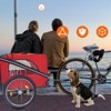 VisioGear Dog Bike Stroller, Pet Cart Bicycle with 3 Entrances, Wheels and Mesh Screen, Red & Black, 53.93"*29.13"*31.49" - 4 of 4