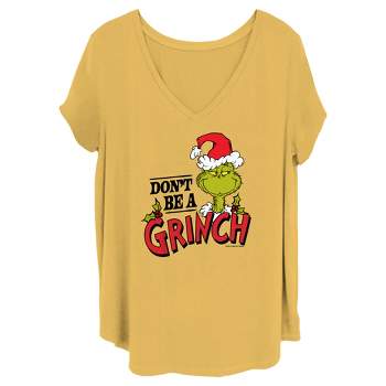 Juniors Womens Dr. Seuss Christmas Don't Be a Grinch T-Shirt