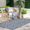 Nuloom Terenia Animal Print 5x8 Indoor/Outdoor Area Rug for Living Room Patio Deck Front Porch Kitchen, Blue/Ivory - 2 of 4