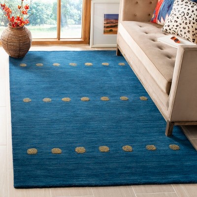 Himalaya Blue Handmade Wool Tufted Area Rug 5' x 8'