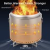 Smokeless Fire Pit with Removable Ash Pan, Fire Poker Included - Compact Design - 3 of 4