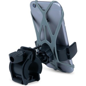 Universal Kids’ & Adult Bike Phone Mount – Adjustable 360° Rotating Clamp for Smartphones on Bikes, Scooters & Strollers (Green & Grey Options) - 1 of 4
