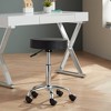 Studio 55D Kelly Chrome Swivel Bar Stool Silver 24 1/2" High Adjustable Modern Rolling Black Round Faux Leather Cushion for Kitchen Counter Island - 2 of 4