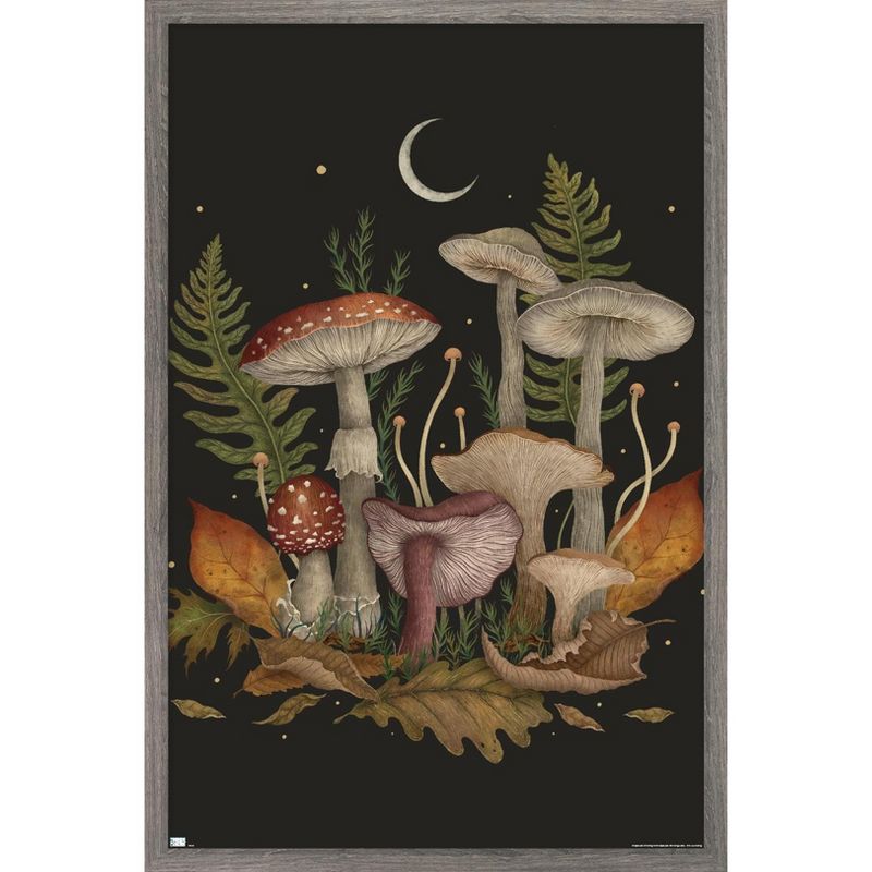 Trends International Episodic Drawing - Autumn Mushrooms Framed Wall Poster Prints, 1 of 7