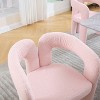 Sapphtopaz 2pc Accent Chair with Curved Round Backrest, Upholstered Living Room Chair Comfy Chair Arm Chair Furniture for Living Room - 2 of 4