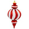 Northlight Shatterproof Commercial Size Finial Christmas Ornaments - 10" - Red and White - Set of 4 - 3 of 4