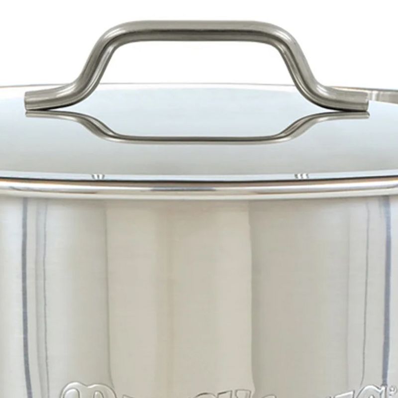 Bayou Classic 20-Quart Economy Stainless Kettle with Domed Lid and Welded Handles Standard Stockpot for Chili, Soups, Stews, and Gumbo, 3 of 7