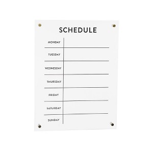 Acrylic Dry Erase Weekly Calender 19"H - 1 of 2