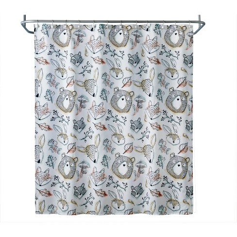 Sketched Woodland Kids' Shower Curtain - SKL Home - image 1 of 4