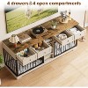 Acekool 82" Double Dog Crate Furniture TV Stand for 2 Large Dogs, 4 Drawers & Shelves, Indoor Dog Cabinet - 4 of 4