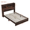 Queen Size Vintage Platform Bed with Storage Headboard and Charging Station 4Q - ModernLuxe - 4 of 4