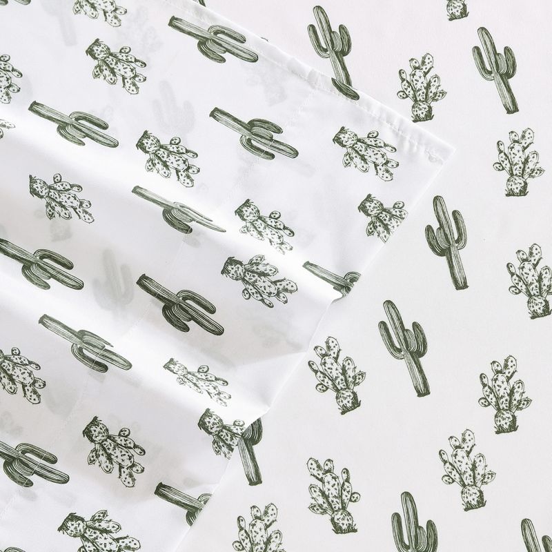 Wrangler Cacti Green Twin Sheet Set, 3 of 8