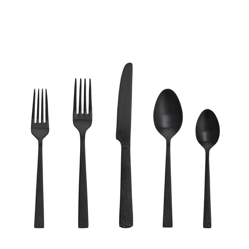20pc Stainless Steel Nomad Silverware Set Black - Fortessa Tableware Solutions, 1 of 4