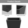 22 Inch Tall Metal Tapered Planter – Indoor/Outdoor Garden Pot with Drainage Hole & Rubber Plug – Burnished Grey - 3 of 4