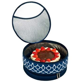 Picnic at Ascot Pie and Cake Carrier 12" Diameter - Rigid No Sag - Sides, Top, Bottom