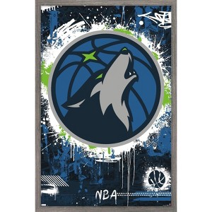Trends International NBA Minnesota Timberwolves - Maximalist Logo 23 Framed Wall Poster Prints - 1 of 4