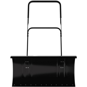 Heavy-Duty Snow Shovel with Wheels, 5-Position Adjustable Blade & Handle, 29/36 Inch Galvanized Steel Snow Pusher for Driveway and Yard - 1 of 4