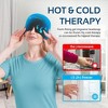 Allsett Health Migraine Relief Cap, One Size Fits All Hot/Cold Gel Compress, Built in Face and Eye Mask, Hangover, Sinus, and Stress Relief- Black - 4 of 4