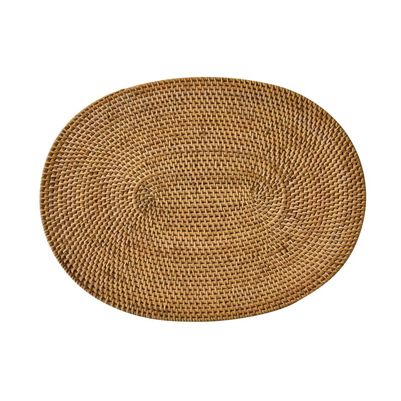 Park Designs Rattan Oval Charger Set of 2, 1 of 4