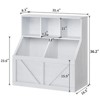 Kids Bookshelf and Toy Storage Organizer, Toddler Toy Storage Cabinet with Shelves and Bins - 2 of 4