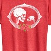 Women's - Instant Message - Human And Cat Skull Short Sleeve Graphic T-Shirt - 2 of 4