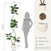 Artificial Plants Rubber Tree with Black Resin Pot& White Stone Faux Fiddle Leaf Fig Tree Indoor Artificial Trees - 4 of 4