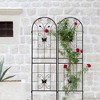 Lirago Blac 2 pieces Weatherproof Multi-functional Outdoor Screen-Laser-Cut Galvanized Steel Panelk 70.86"Hx19.68"Wx0.51"D - 3 of 4
