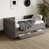 GDFStudio Alston Twin Size Upholstered Daybed with Trundle and Storage Drawers - 4 of 4