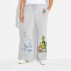 Women's Grinch Wide Leg Graphic Pants - Heather Gray - 2 of 3