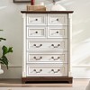 Dexmalle Farmhouse 7 Drawer Bedroom Dresser,White - 2 of 4