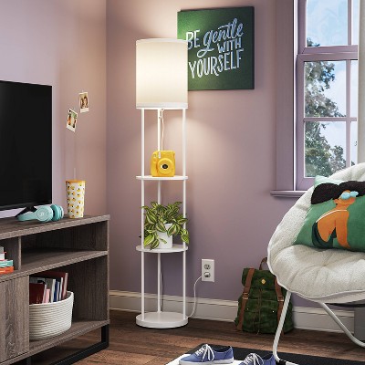 Shelf Floor Lamp White (Light Bulbs Not Included) - Room Essentials ...