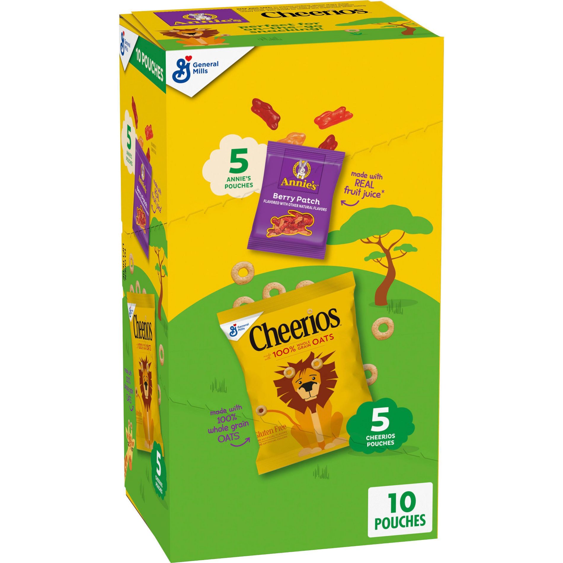 Cheerios Annies Fruit Snacks Breakfast Cereal Pouches - 10ct