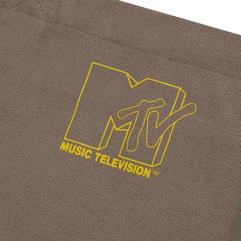 MTV Logo Brown Canvas Bag, 4 of 6